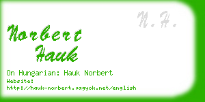 norbert hauk business card